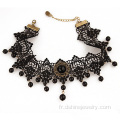 Dentelle noire Collier Tour de cou Collier gothique Simple